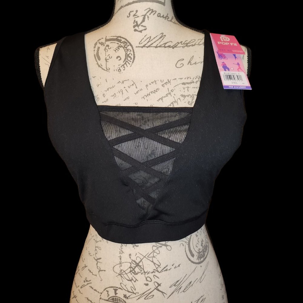PopFit Pop Fit Curfew Crop Top/Sport Bra!